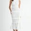 Vestido Midi de Sirena con Volantes y Fruncidos de P popcorn