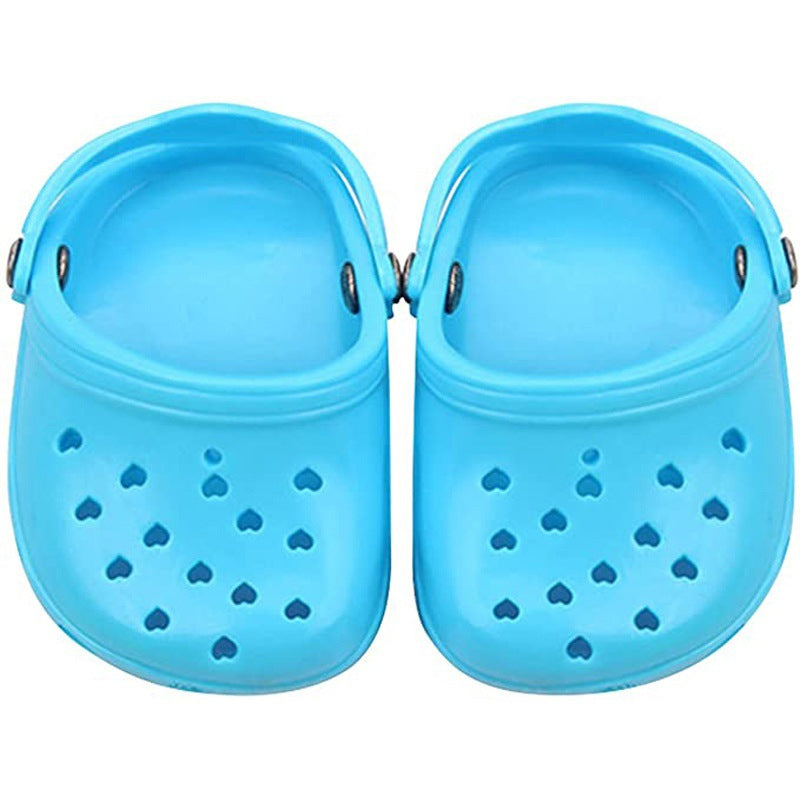 Heart Shaped Pet Dog Hole Shoes Silica Gel Wear-Resistant Breathable Slippers Dog Sandals Pet Decorations - Korvel