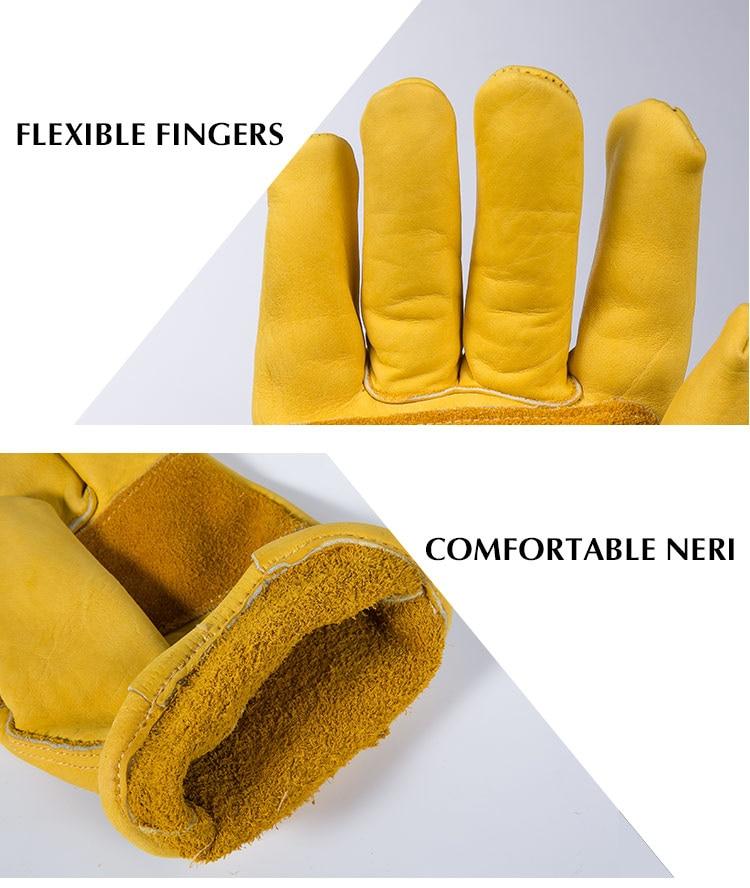 Premium Cowhide Leather Safety Gloves for Work and Welding