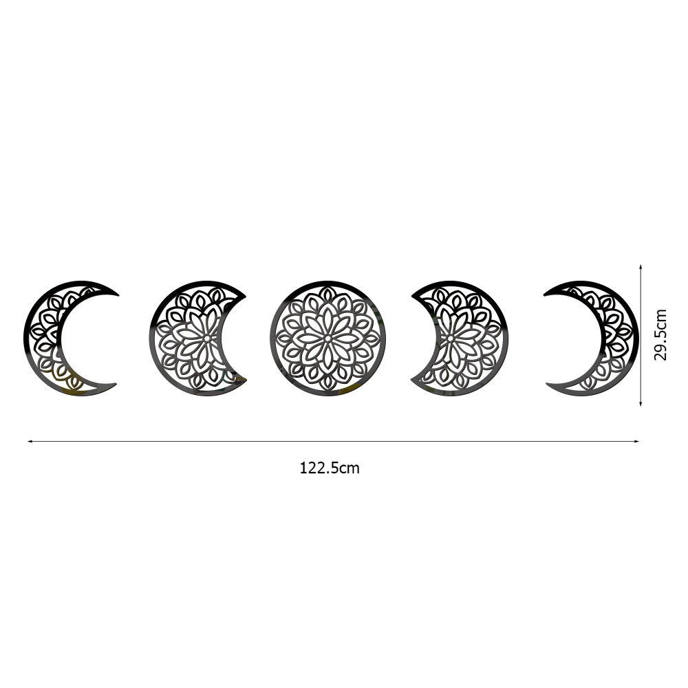 Calcomanía de Pared de Acrílico en Fase Lunar 3D