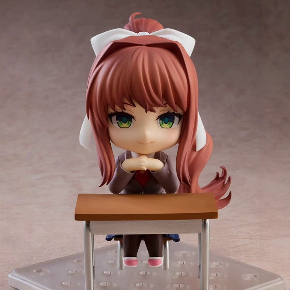 Q-version Clay Man Heartbeat Literary Department Monica Face Changing Mobile Anime Handmade Model Doll - Korvel