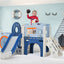 Toddler Pirate Ship Slide Set with Basketball Hoop