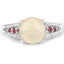 Bague en Opale Éthiopienne de 2,05 Carats et Tourmaline Rose en Argent Sterling