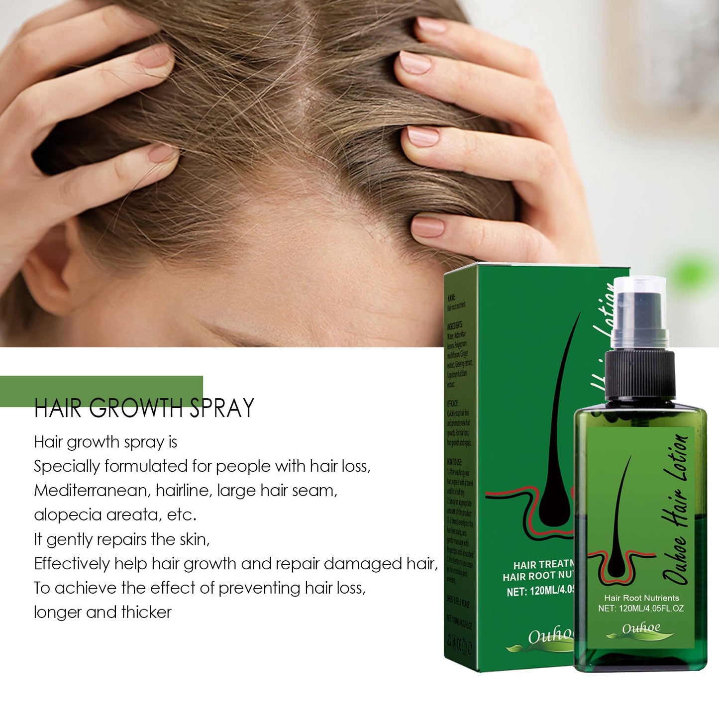 Spray Fortalecedor de Cabello Denso para Cabello Más Grueso