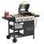 2+2 multifunctional gas barbecue grill and covered grill combination for outdoor cooking - barbecue, barbecue, pizza. - Korvel