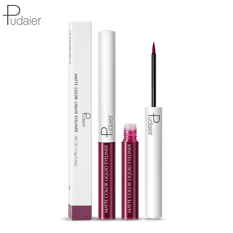 Quick-Drying Waterproof And Sweat-Proof Liquid Eyeliner Does Not Smudge Cosmetics Pudaier Color Eyeliner - Korvel