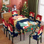 Christmas printed tablecloth, chair cover, waterproof, oil resistant, festive decoration, dining table cloth, chair cover, universal household use - Korvel