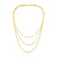 14k Yellow Gold Three Strand Herringbone Chain Necklace