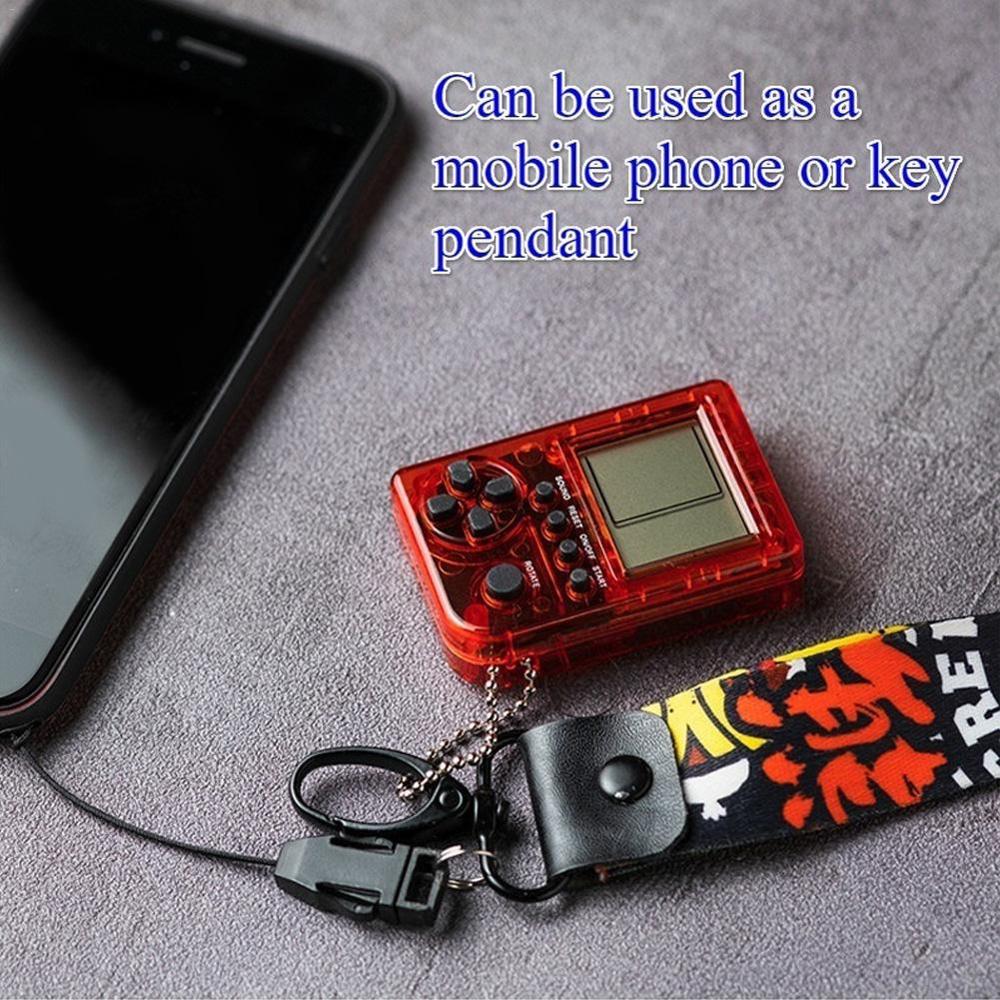 Mini Console Game Machine Children's Handheld Nostalgic Mini Game Console With Keychain Tetris Video Game Kids Children Gifts - Korvel