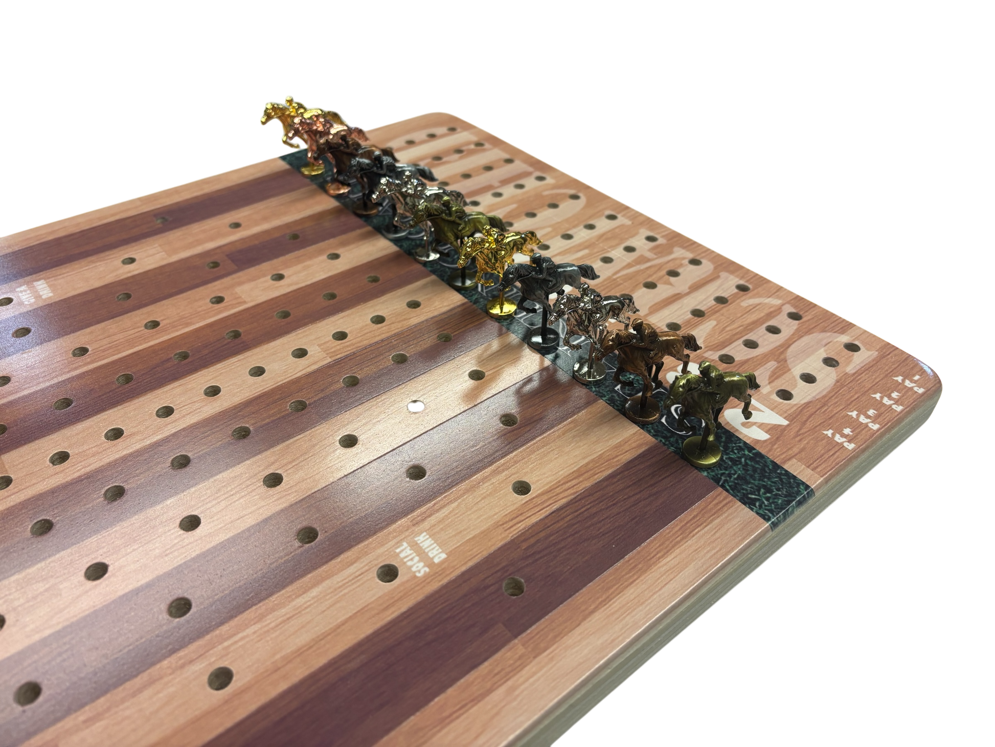 Exciting Horse Racing Party Game - Striped Track Edition - Korvel