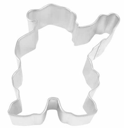Waving Santa 4" Tin Cookie Cutter