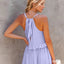 Elegant Ruffled Sleeveless Tiered Maxi Dress with Pockets