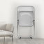 Transparent chair, stackable folding chair, PC plastic living room chair, chrome frame foldable acrylic chair, O-Clear - Korvel