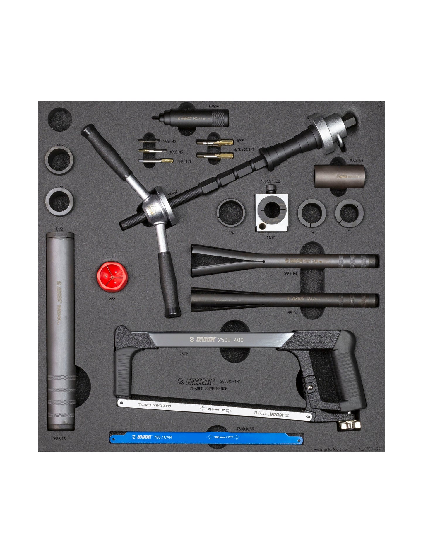 Unior Shared Drawer 1 V3 Black Tool Organizer