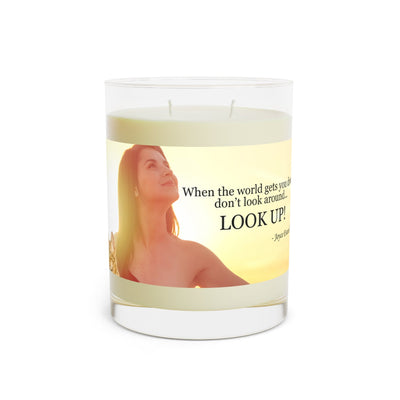 No mires alrededor - mira hacia arriba vela aromática - 11oz vidrio