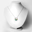 1.35 Carat Genuine Emerald & White Topaz Sterling Silver Pendant