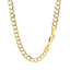 Cadena Curb Pave de Oro Bicolor de 14k - 5.7mm de Ancho