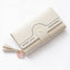 Geometric Letter Buckle Clutch Bag with Tassel Design