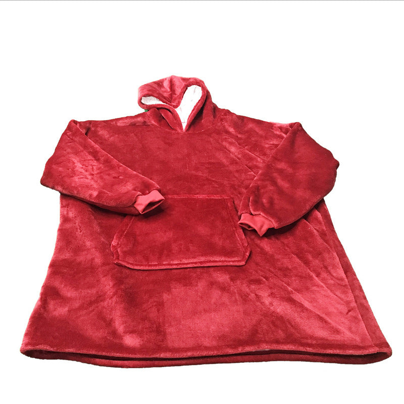 Lazy Head Set Of Coil Blanks Hoodie Hooded Warm Clothes Outdoor Cold Clothes - Korvel