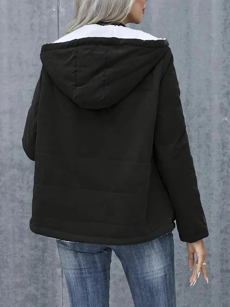 Manteau à capuche doublé en polaire - Parka d'hiver élégante pour femmes