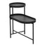 2-Tier Black Side Table with Storage Sofa Table for Living Room Metal Frame & Wooden Desk End Table - Korvel