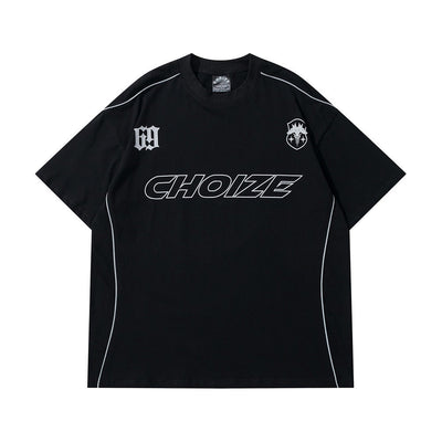 Camiseta de Hombre de Corte Suelto con Estampado de Letras - Estilo de Verano