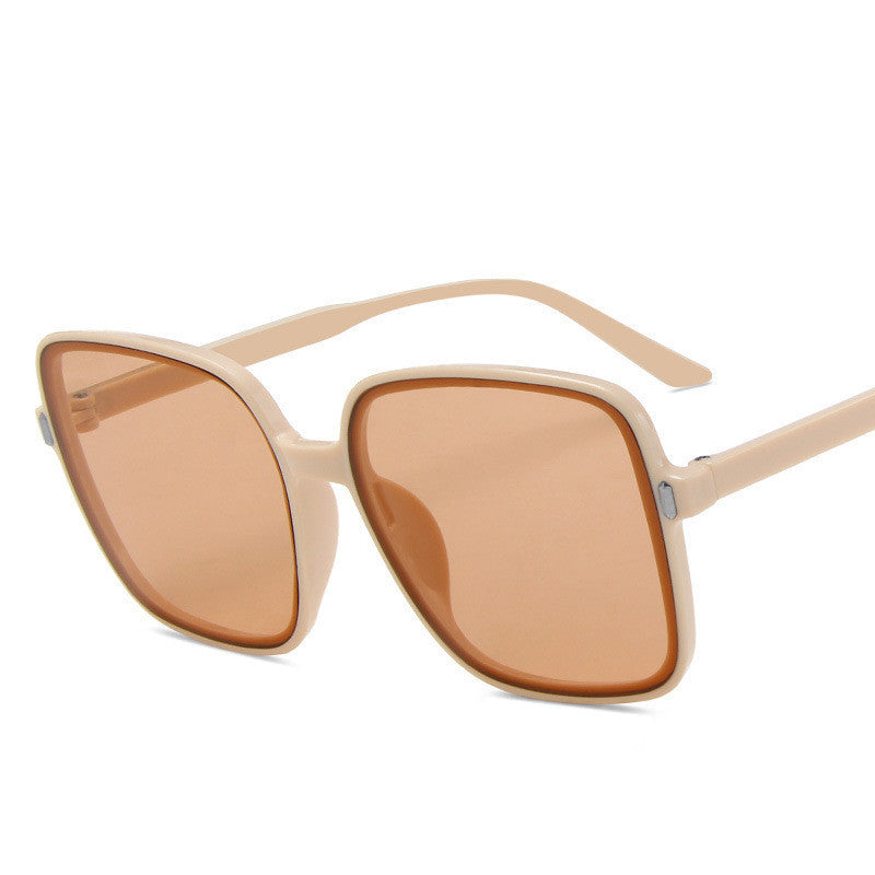 Big Square Sunglasses with Stylish Rice Nail Design