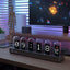 RGB aluminum alloy glow tube clock IPS computer desktop clock ornament Fate Stone Gate Cyberpunk - Korvel