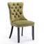 High-end Tufted Solid Wood Contemporary Velvet Upholstered Dining Chair with Wood Legs Nailhead Trim 2-Pcs Set Olive-Green - Korvel