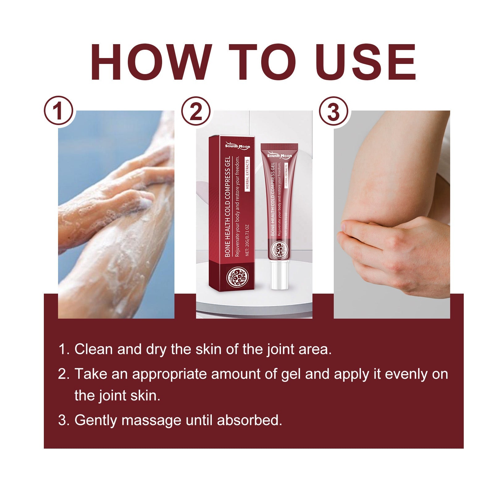 Joint Repair Gel Joint Massage Body Treatment Herbs Apply Cold Compress Gel - Korvel