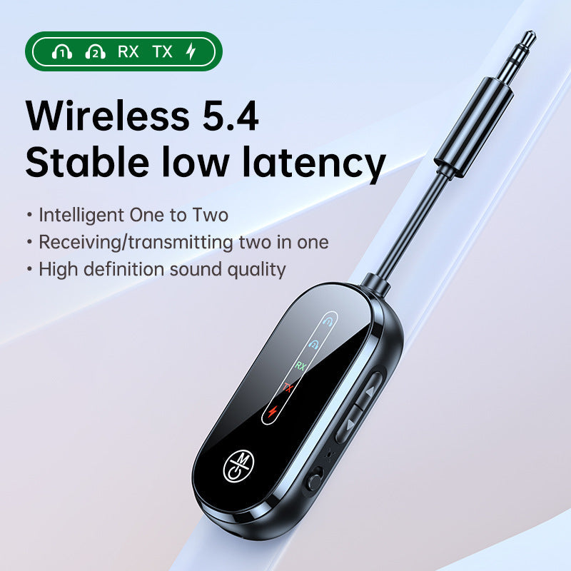 Two to two Bluetooth receiver transmitter 2-in-1 car Bluetooth adapter, airplane, ship, gym - Korvel
