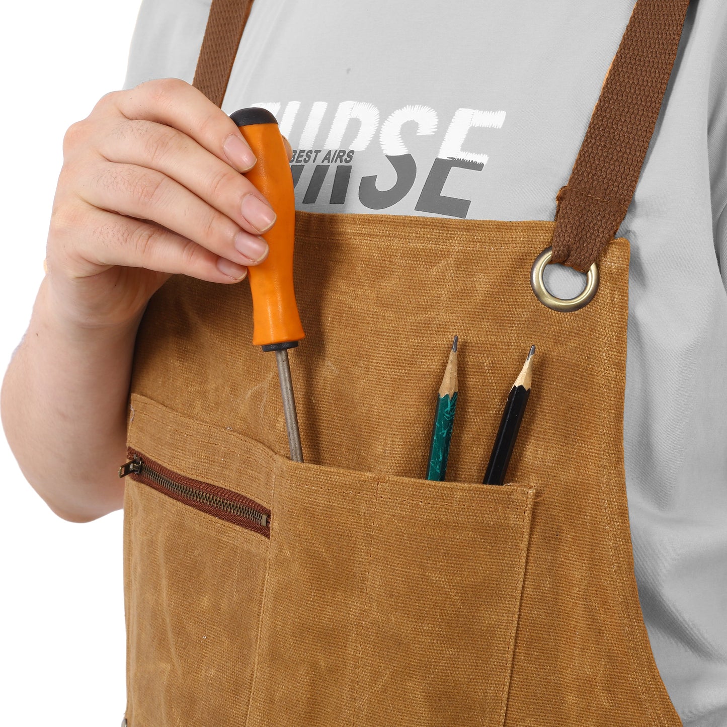 Premium Heavy-Duty Waxed Canvas Tool Apron