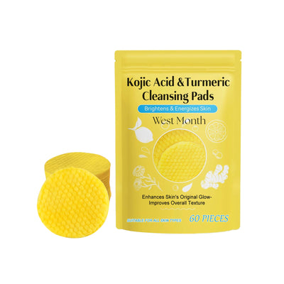 Turmeric Acid Cleaning Pad Brightening Cleaning Gentle Moisturizing Nourishing Care Cleansing Pad - Korvel