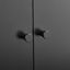 Elegant Black Kitchen Buffet Server Table with Doors
