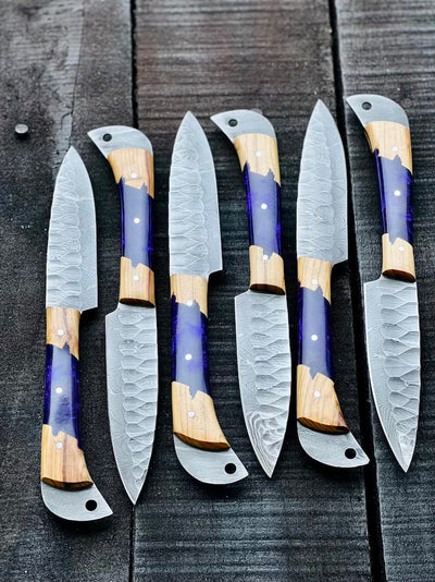 Premium Japanese Chef Knife Set – 13" Handcrafted Stainless Steel Knife with Olivewood Handle & Leather Sheath - Korvel