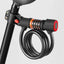 1.2M/1.8M Bike Lock Anti-theft 5 Digit Combination Password Security Lock With LED Light MTB Road Bike Steel Cable Bicycle Lock - Korvel