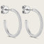 Boucles d'oreilles C-Hoop en argent sterling 925 avec moissanite incrusté