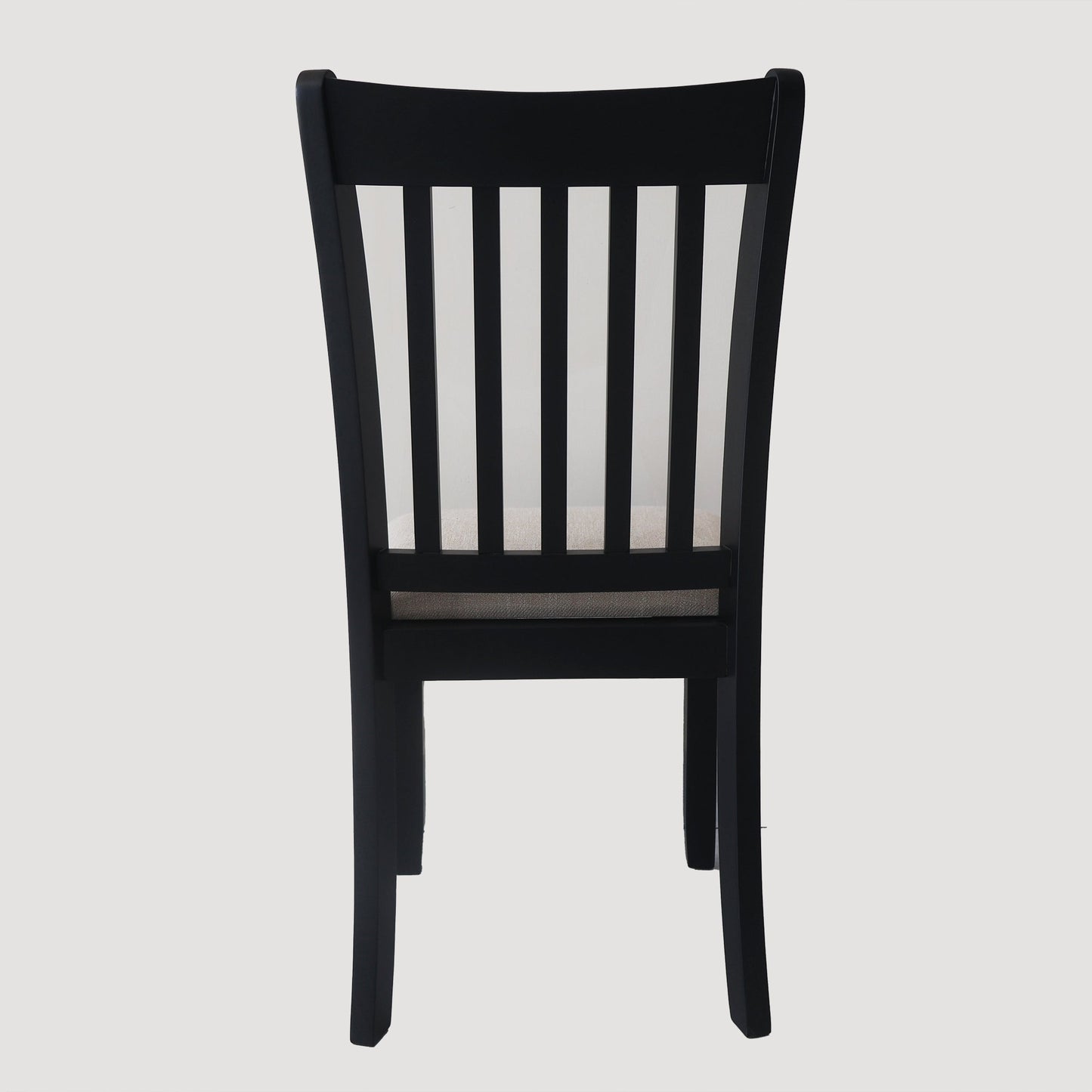 Juego de 2 Sillas de Comedor Negras Tapizadas para Cocina de Estilo Campestre