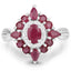 2.89 Carat Genuine Ruby .925 Sterling Silver Engagement Ring
