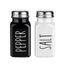 Black and white seasoning jar pepper salt bottle seasoning box square glass - Korvel