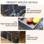 A modern and practical coffee table made of MDF material with black patterns - Korvel