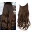 One-piece women's hair extension piece with abundant hair volume U-shaped fishing line invisible and natural long curly hair - Korvel
