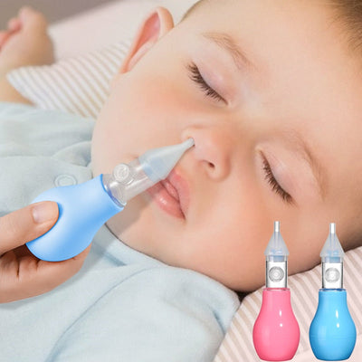 Infant silicone nasal aspirator pump type neonatal cold nasal mucus cleaner antibackflow baby nasal aspirator safe and non-toxic - Korvel