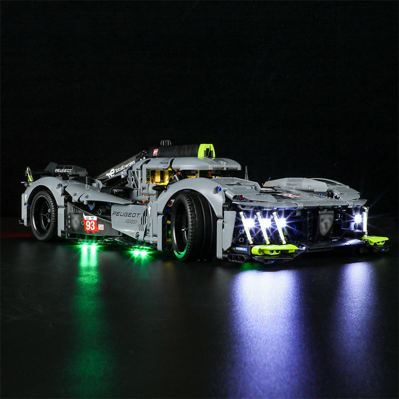 Éclairage LED compatible LEGO pour la voiture de sport hybride Peugeot 9X8