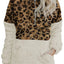Color Block Half Zip Long Sleeve Fuzzy Sweatshirt