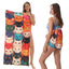 Two-in-One Foldable Beach Towel with Storage Bag