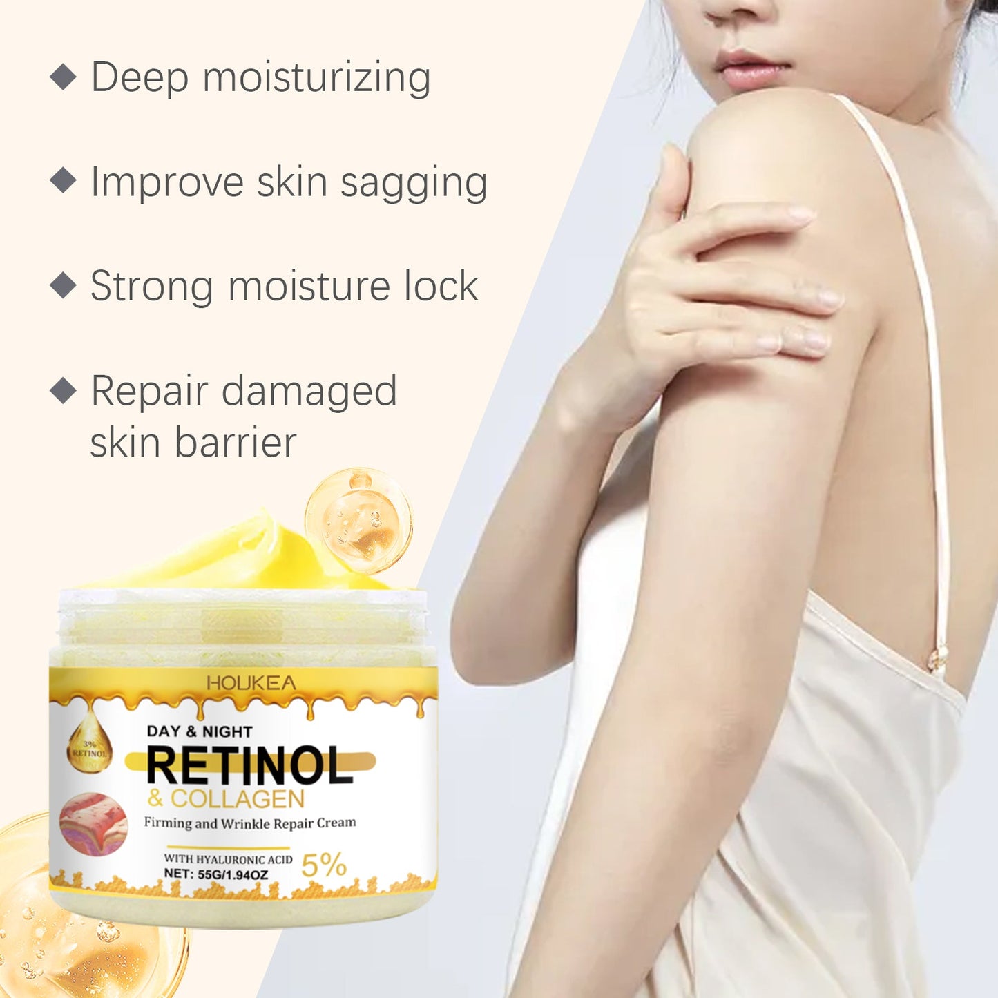 Firming Moisturizer Moisturizes, Hydrates, Lifts, Care For Skin, Softens, Brightens And Brightens Body Care Cream - Korvel