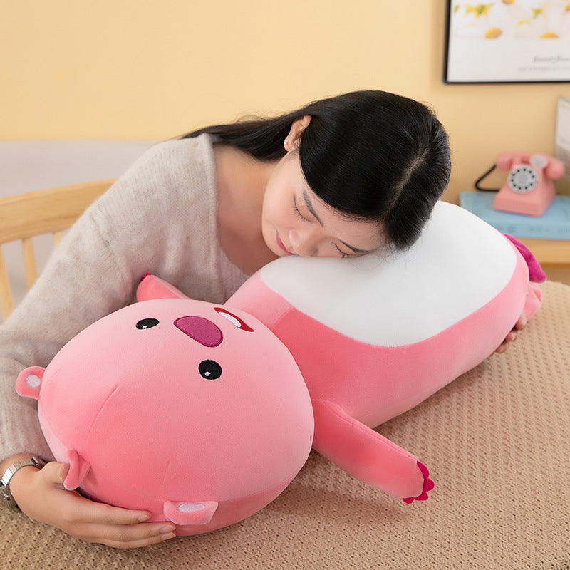 Super cute beaver long doll cute beaver headboard pillow super soft one-piece pillow gift - Korvel