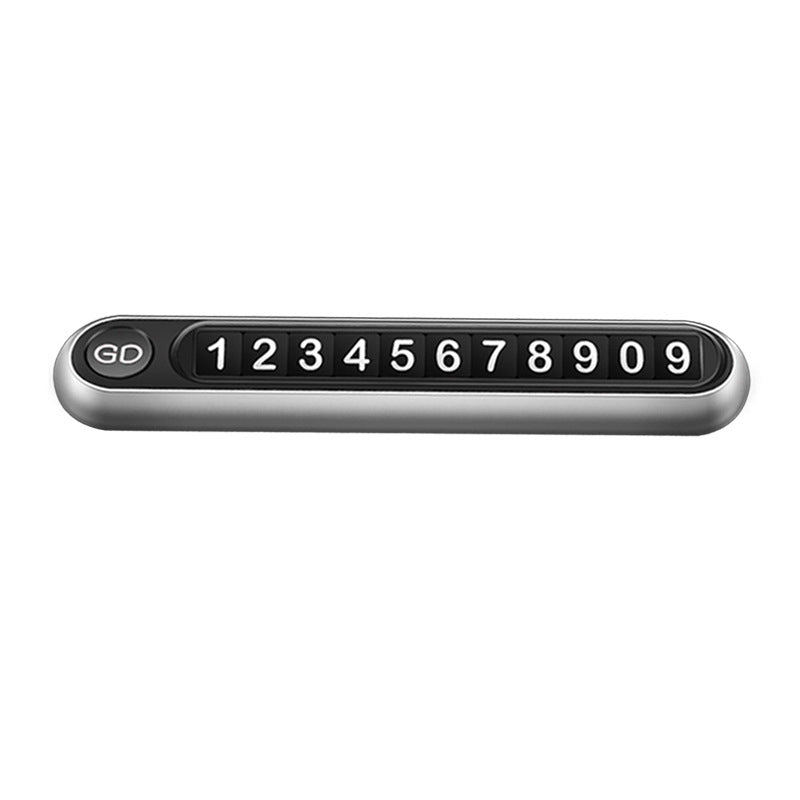 Parking Plate Button-Type Parking Number Plate Aluminum Alloy Temporary Parking Card Original Gift Moving License Plate - Korvel