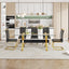 Dining table Modern tempered glass dining table Large modern office desk - Korvel